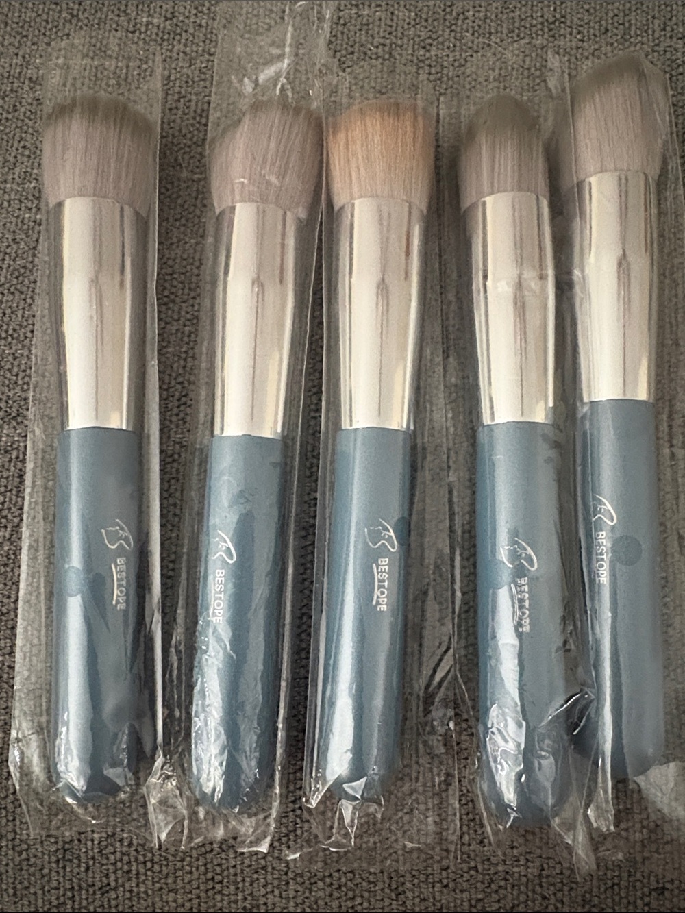 BESTOPE Blue Luxe Foundation Brush - Full Coverage Makeup Brush